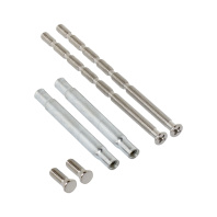 Стяжка винтовая СТАНДАРТ М4*12*50*80 CP хром для дверных ручек (2шт) /5/150